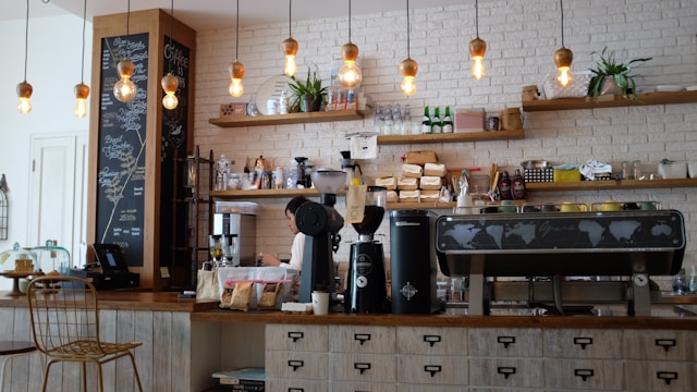 Kijani Cafe counter ready for morning orders